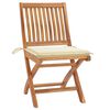 vidaXL Garden Chair Set of 2 Natural Teak Solid teak wood Medium