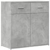 vidaXL Sideboards 2 pcs Concrete Gray 31.1"x15"x31.5" Engineered Wood