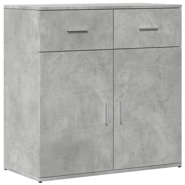 vidaXL Sideboards 2 pcs Concrete Gray 31.1"x15"x31.5" Engineered Wood