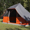vidaXL Tipi Tent Grey and Orange 143.31 x 110.63 x 101.18 in Taffeta