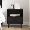 vidaXL Bedside Cabinet Black oak 40 x 35 x 47.5 cm Engineered wood