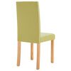 vidaXL Dining Chair Set of 2 Green Fabric and rubber wood Standard