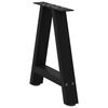 vidaXL Coffee Table Leg Black Powder-coated steel Medium Adjustable Feet