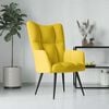 vidaXL Relaxing Chair Mustard Yellow Velvet (100% polyester), Steel