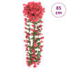 vidaXL Christmas Flower Garland Rose PE (Polyethylene), artificial silk