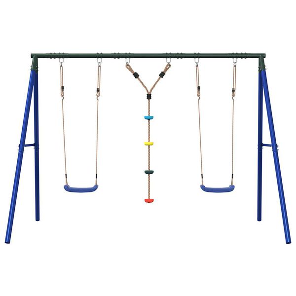 vidaXL Outdoor Swing Set Multicolor Painted steel, PE (polyethylene)
