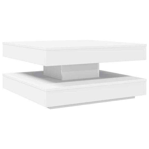 vidaXL Coffee Table White Engineered wood Medium Rotatable