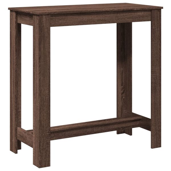 vidaXL Bar Table Brown Oak 40.2x19.7x40.7" Engineered Wood