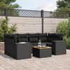 vidaXL Garden Sofa Set Black PE rattan Medium Modular Garden Sofa Set