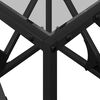 vidaXL Coffee Table Clear glass top with steel frame