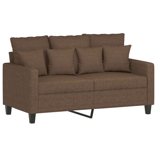vidaXL 2-Seater Sofa Brown 47.2" Fabric