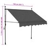 vidaXL Retractable Awning Anthracite 100% polyester with PU coating, steel