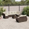 vidaXL Garden Sofa Set Brown and Cream