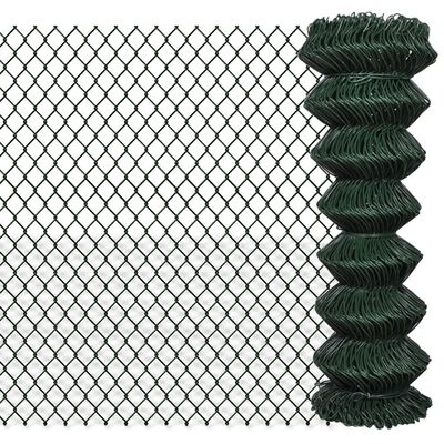 vidaXL Chain Link Fence Steel 4' 1"x82'