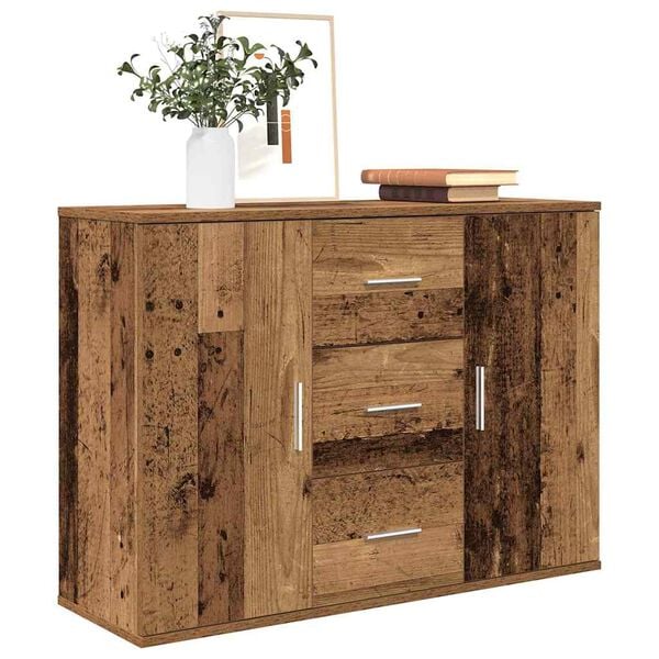 vidaXL Sideboard Old Wood Engineered Wood, Metal Medium Sideboard