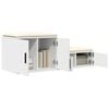 vidaXL Storage Cabinet 2 pcs White 40.55 x 16.14 x 15.75 in