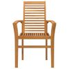 vidaXL Dining Chair Set of 4 Warm Teak Fine sanded teak hardwood