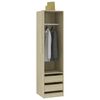vidaXL Wardrobe Sonoma Oak Engineered Wood Compact Wardrobe