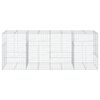 vidaXL Gabion Basket Silver Galvanized Iron Extra Large Heavy Duty