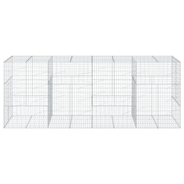 vidaXL Gabion Basket Silver Galvanized Iron Extra Large Heavy Duty