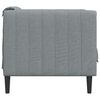 vidaXL Sofa Chair Light Grey Polyester, Plywood, Solid Wood Single