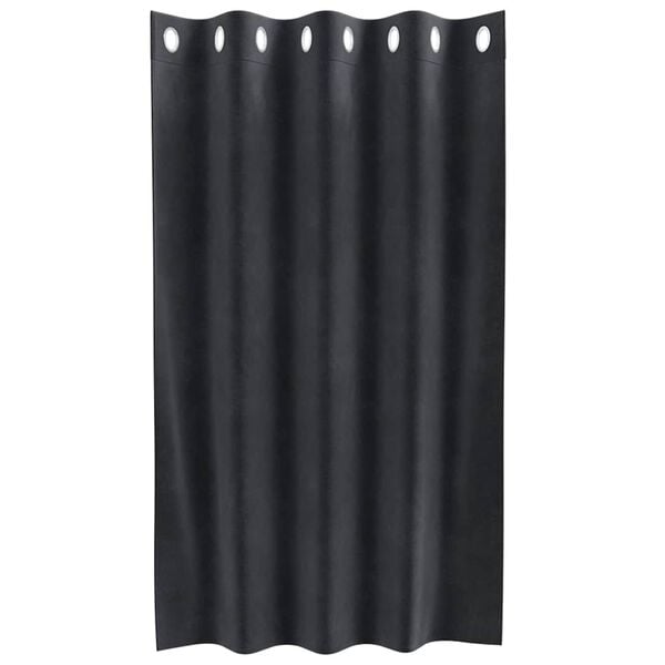 vidaXL Curtains with Curtains 2 pcs Dark gray 55.1" x 55.1" Velvet