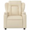 vidaXL Massage Recliner Chair Cream Fabric (100% polyester), metal, plywood