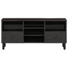 vidaXL TV Cabinet Black Solid mango wood, engineered wood, iron