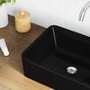 vidaXL Wash Basin 15.7x11.8x5.1" Ceramic Black