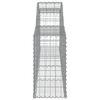 vidaXL Gabion Basket Set of 10 Silver Galvanized Iron