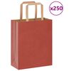 vidaXL Paper Bags 250 pcs with Handles Red 18x8x22 cm