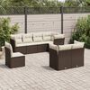 vidaXL Garden Sofa Set Brown, Cream white