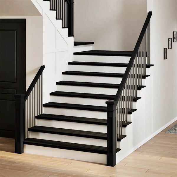 vidaXL Stair Tread Set of 20 Dark brown Solid oak wood