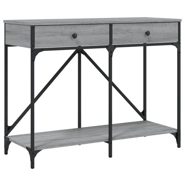vidaXL Console Table Grey Sonoma Engineered Wood