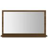 vidaXL Mirror Brown Oak Engineered wood, acrylic 23.6 x 4.1 x 14.6 in