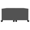 vidaXL Coffee Table Grey Engineered Wood 29.5 x 29.5 x 15.0 in