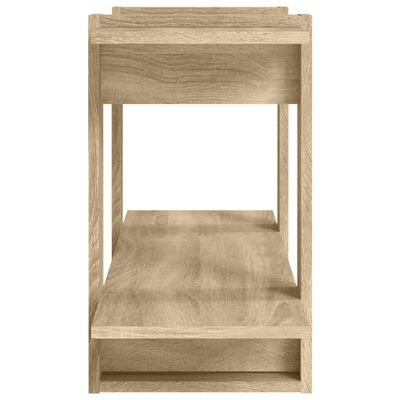 vidaXL Book Cabinet Sonoma Oak 39.4"x11.8"x20.1" Engineered Wood