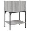 vidaXL Bedside Table Set of 2 Grey Sonoma Engineered Wood, Iron Medium