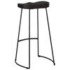 vidaXL Bar Stool Set of 2 Black Solid mango wood, iron Standard