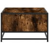 vidaXL Coffee Table Smoked Oak Engineered Wood and Metal Low Profile
