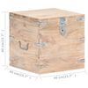 vidaXL Chest White Solid Acacia wood, Iron 15.7x15.7x15.7 in