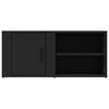 vidaXL TV Cabinet Set of 2 Black Engineered wood 31.5 x 12.4 x 14.2 in
