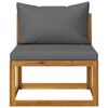 vidaXL Garden Lounge Set Dark grey Solid Acacia wood with an oil finish