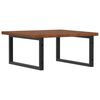 vidaXL Basin Shelf Dark Brown Solid Oak Wood Medium Basin Shelf