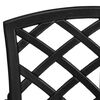 vidaXL Garden Dining Set Black Cast Aluminum Medium Durable
