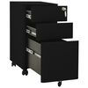 vidaXL File Cabinet Black Steel File Cabinet Rectangular Modern