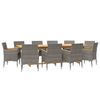 vidaXL Garden Dining Set Grey