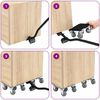 vidaXL Furniture Rollers 4 pcs with Lifter 6.9x6.3x3.0" Steel 3527.4 lb