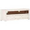 vidaXL TV Cabinet White Solid Acacia Wood Medium TV Cabinet