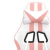 vidaXL Gaming Chair White and Pink Faux Leather